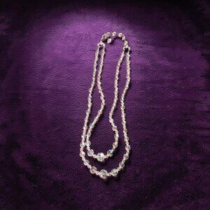 Vintage Crystal AB Necklace~